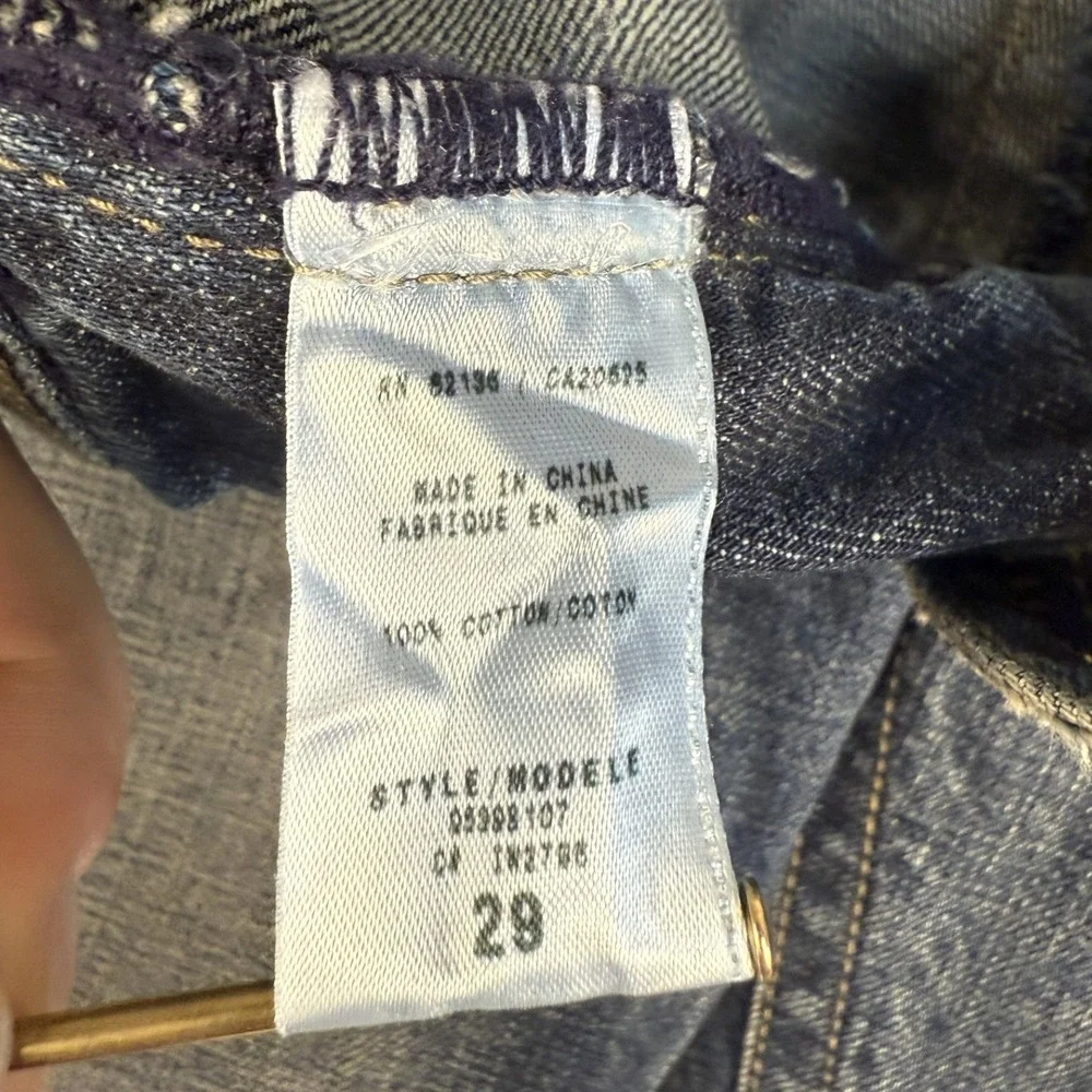 Y2K GUESS Jeans Men Blue Wash Bootcut Denim‎ Pants Size 29